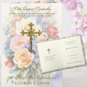 カトリック悔やみや弔慰ミサ十字架フローラ カード