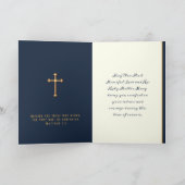 カトリック悔やみや弔慰ヴァージンメアリー金ゴールド十字架カード カード (内部)