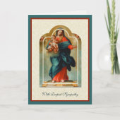 カトリック悔やみや弔慰ヴァージンメリーイエス聖なる書物、 経典 カード (正面)