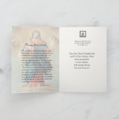 カトリック悔やみや弔慰ヴァージンメリーイエス聖なる書物、 経典 カード (内部)