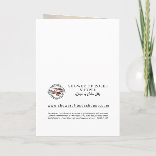 カトリック悔やみや弔慰ヴァージンメリーイエス聖なる書物、 経典 カード (裏面)