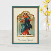 カトリック悔やみや弔慰ヴァージンメリーイエス聖なる書物、 経典 カード (黄色い花)