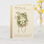 カトリック悔やみや弔慰哀悼の夫 カード (黄色い花)