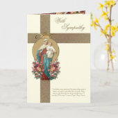 カトリック悔やみや弔慰哀悼メリーイエス カード (黄色い花)