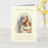 カトリック悔やみや弔慰弔問ヴァージンメアリーカード カード (黄色い花)