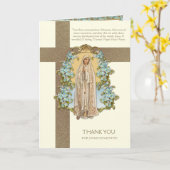 カトリック悔やみや弔慰弔問ヴァージンメアリー カード (黄色い花)