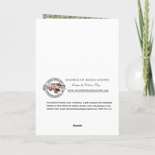 カトリック悔やみや弔慰弔問ヴァージンメアリー カード (裏面)