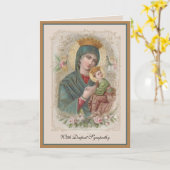 カトリック悔やみや弔慰弔問ヴァージンメリーイエス カード (黄色い花)