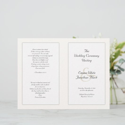 カトリック折畳結婚式計画ベージュ色 (スタンド正面)