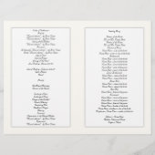 カトリック折畳結婚式計画ベージュ色 (裏面)