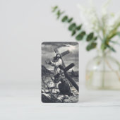 カトリック損失イエス葬儀祈りの言葉同情カード 名刺 (スタンド正面)