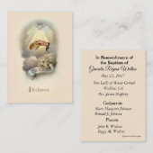 カトリック教のベビーの洗礼記憶の神聖なカード 名刺 (正面/裏面)