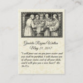 カトリック教のベビーの洗礼記憶の神聖なカード 名刺 (正面)