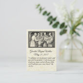 カトリック教のベビーの洗礼記憶の神聖なカード 名刺 (スタンド正面)