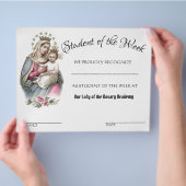 カトリック教の功労賞の学校の証明書 チラシ (手)