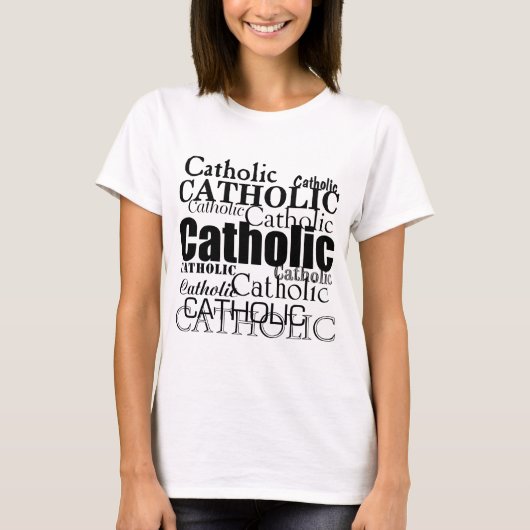 カトリック教の単語 Tシャツ (正面)