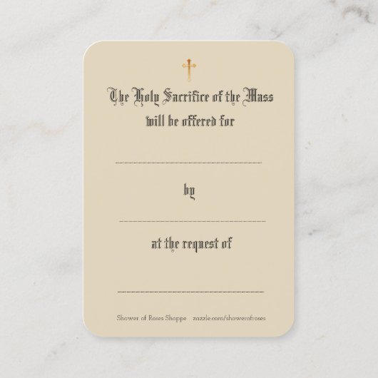 カトリック教の多くの提供の祈りの言葉イエス・キリスト神聖なカード 名刺 (裏面)