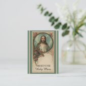 カトリック教の多くの提供の祈りの言葉イエス・キリスト神聖なカード 名刺 (スタンド正面)