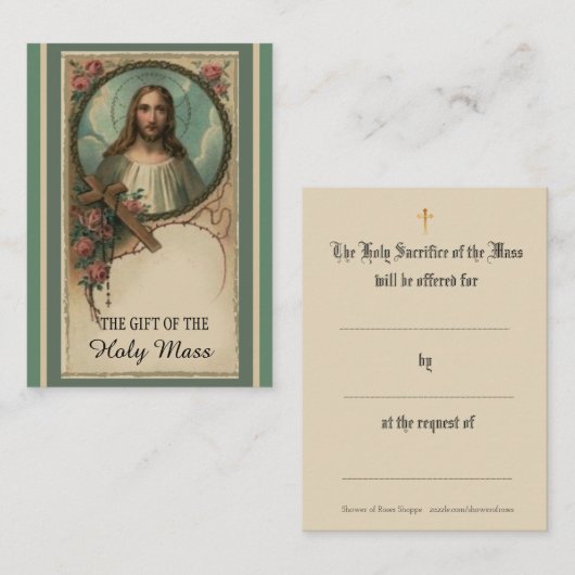 カトリック教の多くの提供の祈りの言葉イエス・キリスト神聖なカード 名刺 (正面/裏面)