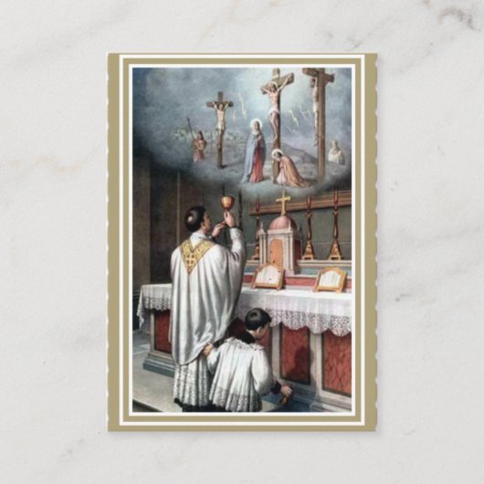 カトリック教の多くの提供の祈りの言葉神聖なカード 名刺 (正面)