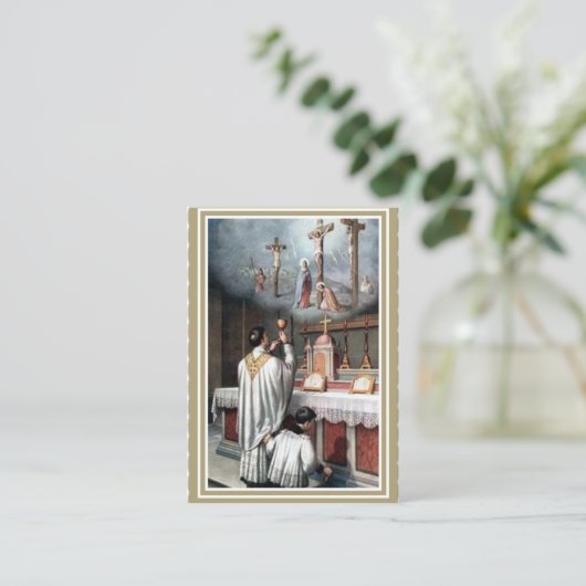カトリック教の多くの提供の祈りの言葉神聖なカード 名刺 (スタンド正面)