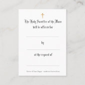 カトリック教の多くの提供の祈りの言葉神聖なカード 名刺 (裏面)