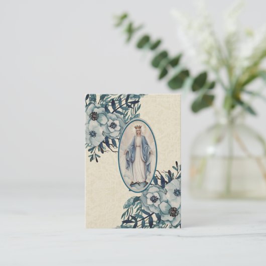 カトリック教の女の赤ちゃんの洗礼記憶の神聖なカード 名刺 (スタンド正面)