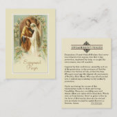 カトリック教の婚約の求愛の祈りの言葉の神聖なカード 名刺 (正面/裏面)