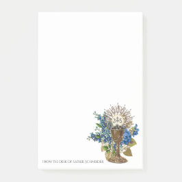 カトリック教の宗教聖餐の聖餐杯のホストの花 ポストイット