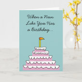 カトリック教の尼僧のおもしろいのバースデー・カード カード (黄色い花)