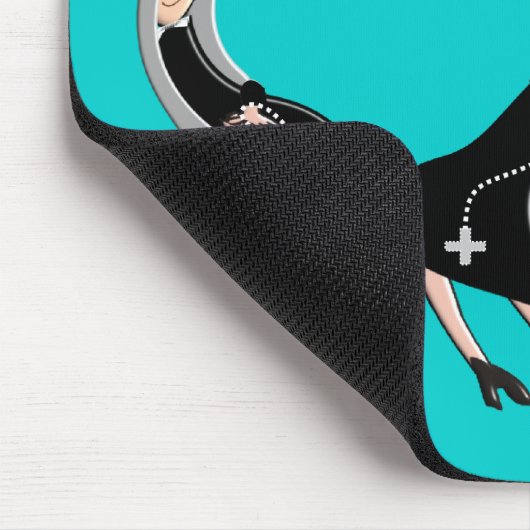 カトリック教の尼僧のギフトの"姉妹"のデザインねじりました マウスパッド (コーナー)