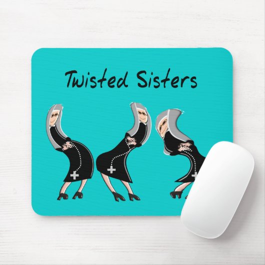 カトリック教の尼僧のギフトの"姉妹"のデザインねじりました マウスパッド (マウス)