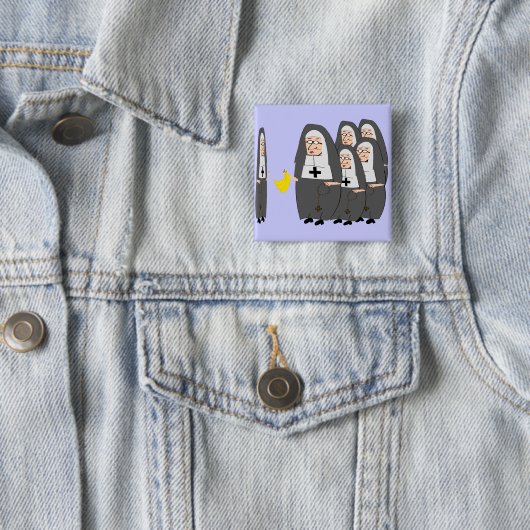 カトリック教の尼僧のユーモア"脂肪質の姉妹" 缶バッジ (インサイチュ)