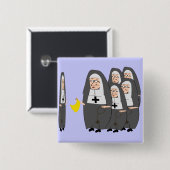 カトリック教の尼僧のユーモア"脂肪質の姉妹" 缶バッジ (正面&裏面)