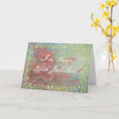 カトリック教の尼僧の第25記念祭カード カード (黄色い花)