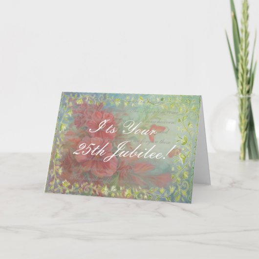 カトリック教の尼僧の第25記念祭カード カード (正面)