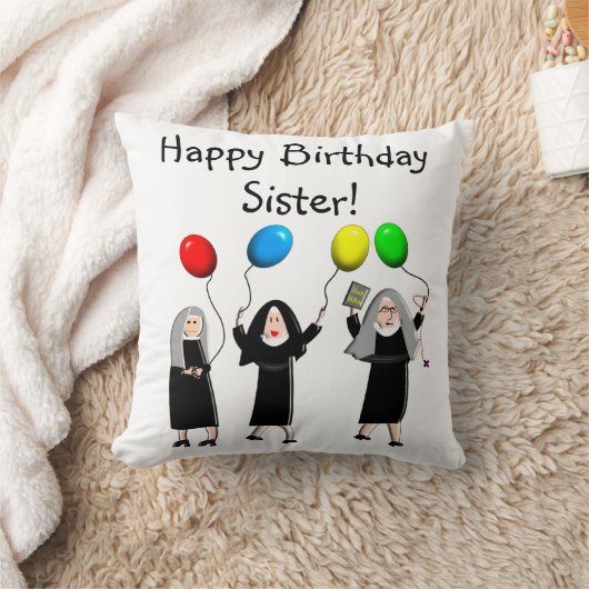 カトリック教の尼僧の誕生日の枕 クッション (ブランケット)