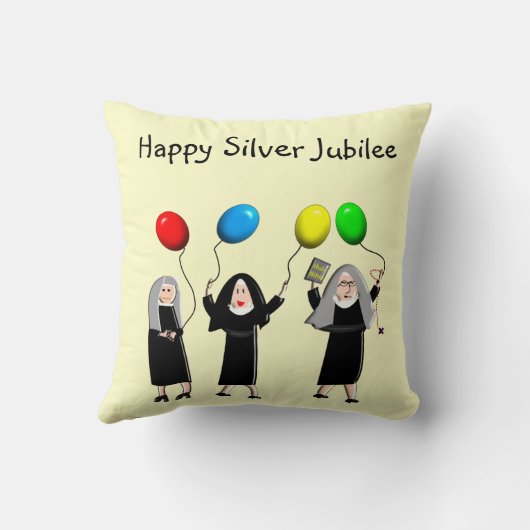 カトリック教の尼僧の25周年記念の枕 クッション (裏面)
