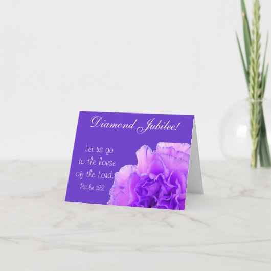 カトリック教の尼僧の60周年記念カード花柄 カード (正面)