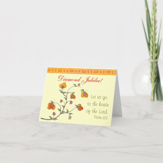 カトリック教の尼僧の60周年記念カード カード (正面)