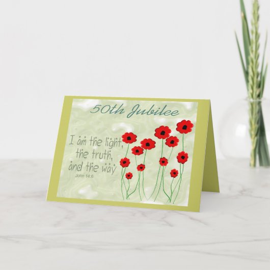 カトリック教の尼僧の"第50記念祭"カード カード (正面)