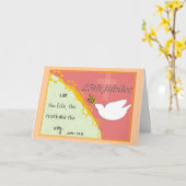 カトリック教の尼僧の"25周年記念"の第25記念祭カード カード (黄色い花)