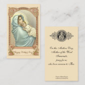 カトリック教の母の日の記憶の神聖なカード 名刺 (正面/裏面)