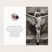 カトリック教の祈りの言葉はイエス・キリスト2の|のはりつけを梳きます 名刺 (外部フラット)