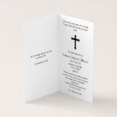 カトリック教の祈りの言葉はイエス・キリスト2の|のはりつけを梳きます 名刺 (内部)