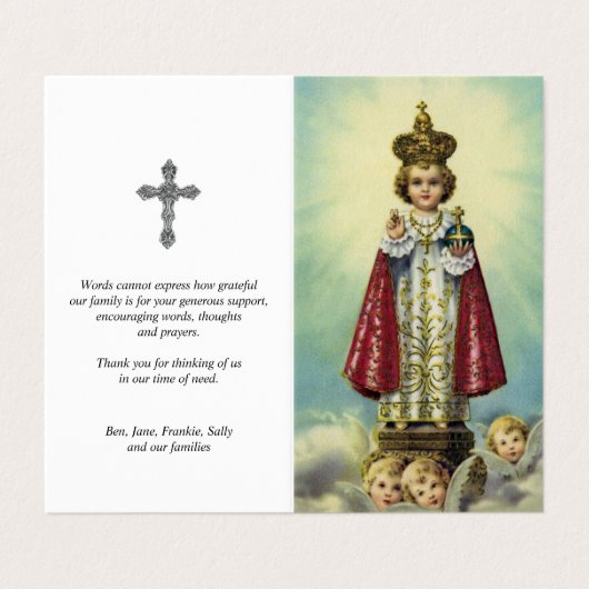 カトリック教の祈りの言葉はプラハの|の乳児を梳きます 名刺 (外部フラット)