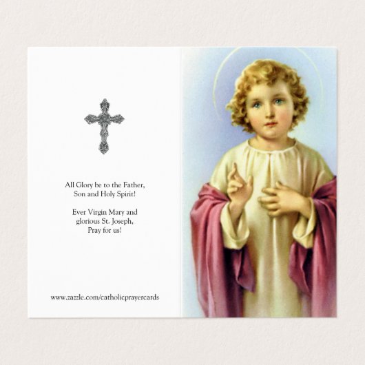 カトリック教の祈りの言葉はプラハ1の|の乳児を梳きます 名刺 (外部フラット)