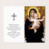 カトリック教の祈りの言葉はユリの|マドンナを梳きます 名刺 (外部フラット)