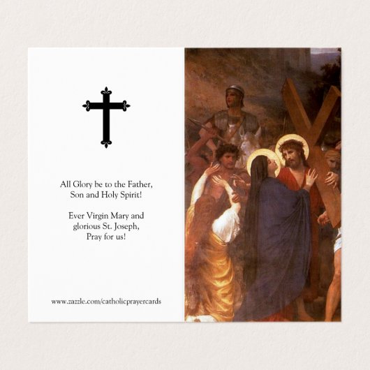 カトリック教の祈りの言葉は十字2を運ぶ|を梳きます 名刺 (外部フラット)