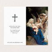 カトリック教の祈りの言葉は天使の|メリーの歌を梳きます 名刺 (外部フラット)